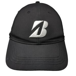 Bridgestone Golf Tour B Slideback Hat Black One Size Embroidered Outdoor